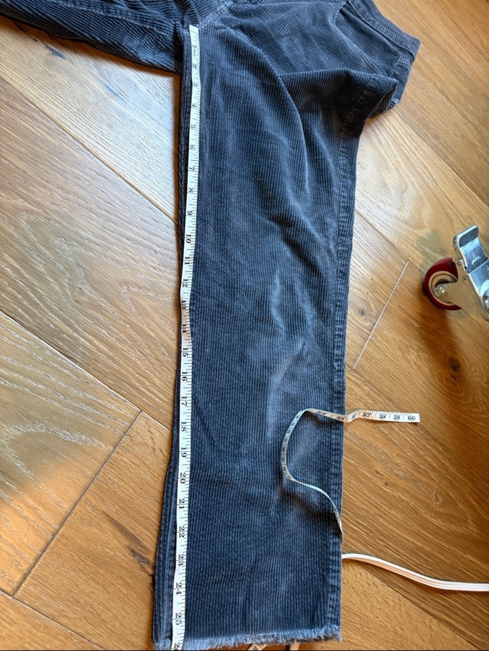 Loft Dark Corduroy Straight Leg Pants Women’s Size 12 Blue/Gray Business Classic - Picture 12 of 12